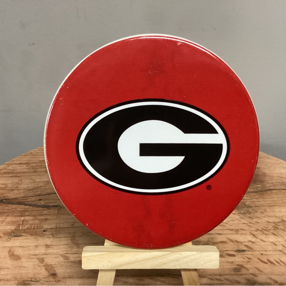 🔴 Georgia Football Bulldogs Ceramic Crafted Coaster - Decor Desk Topper